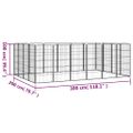 vidaXL Ohrádka pre psov 20 panelov čierna 50x100 cm práškovaná oceľ