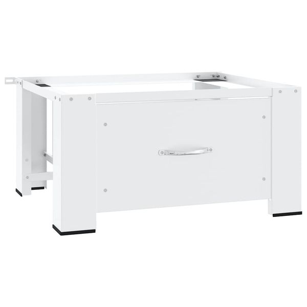 vidaXL Podstavec pod práčku so zásuvkou, biely