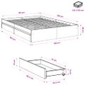 vidaXL Posteľný rám so zásuvkami dub sonoma 135x190cm kompozitné drevo