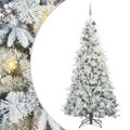vidaXL Umelý Sklápací Vianočný Stromček Biela 240 cm PE a PVC