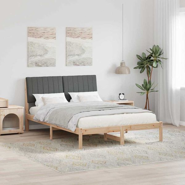 vidaXL Rám postele Hnedá 135 x 190 cm Masívne borovicové drevo