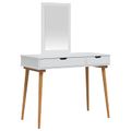 vidaXL Sada toaletného stolíka FAUSKE 2 ks Biela 100 x 50 x 143 cm