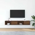 vidaXL TV stolíky 2 ks hnedý dub 80x31x25,5 cm spracované drevo