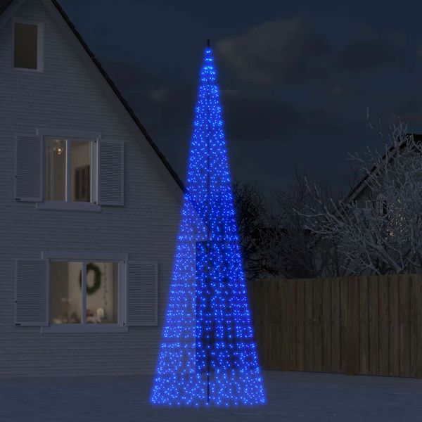 vidaXL LED vianočný stromček 1534 LED modré 500 cm