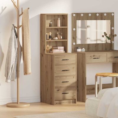 vidaXL Highboard dub artisan 40 x 41 x 135 cm Kompozitné drevo