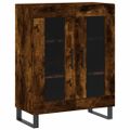 vidaXL Vysoká skrinka dymový dub 69,5x34x180 cm spracované drevo