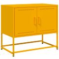 vidaXL TV skrinka horčicovo-žltá 68,5x39x60,5 cm oceľ