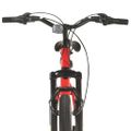 vidaXL Horský bicykel 21 rýchlostí 27,5" koleso 42 cm rám červený