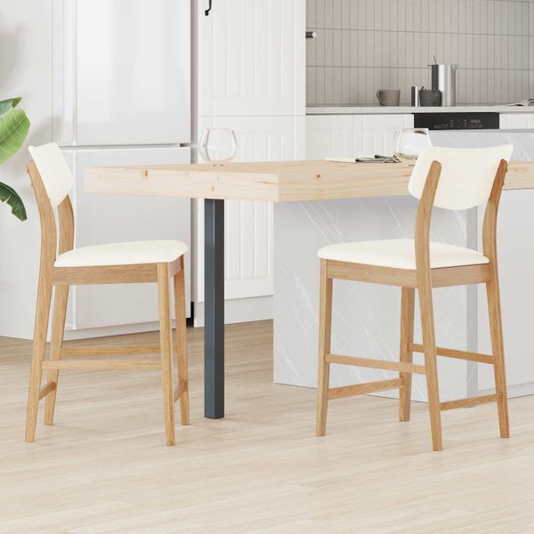 vidaXL Jedálenské stoličky 2 pcs Prírodná 48 x 49 x 95 cm