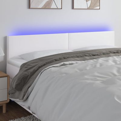 VidaXL Čelo postele biele 160x5x78/88 cm umelá koža