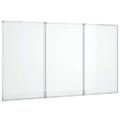vidaXL Magnetická biela tabuľa skladacia 180x80x1,7 cm hliník