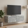 vidaXL Nástenná TV skrinka Nástenný Betónovo sivá 98 x 41 x 30 cm