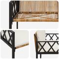 vidaXL Záhradné lavičky 2 -Seater 116 x 56 x 75 cm polyratan