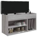vidaXL Lavička na topánky sivá sonoma 82x32x45,5 cm kompozitné drevo