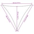 vidaXL Slnečná plachta 160 g/m² trojuholníková svetlosivá 4,5x4,5x4,5 m HDPE
