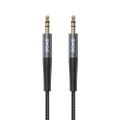 Kábel BWOO AUX 3,5mm - 3,5mm opletený nylon + hliníková zliatina BO-AUX064 čierny
