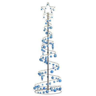 vidaXL LED vianočný stromček s ozdobami 120 LED teplá biela 180 cm