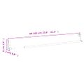 vidaXL Záclonové koľajnice 2 ks biele a strieborné 60-105 cm hliník