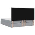 vidaXL Osmanský rám postele s matracom svetlosivá 160x200 cm látka