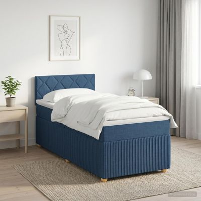 vidaXL Posteľ boxspring s matracom Modrá 80 x 200 cm Látka