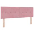 vidaXL Posteľ boxspring s matracom Ružová 140 x 200 cm Zamat