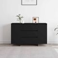 vidaXL Servírovacia skriňa Čierna 120 x 41 x 75 cm Kompozitné drevo