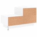 vidaXL Nočný stolík s LED svetlami biely 70x36x40,5 cm