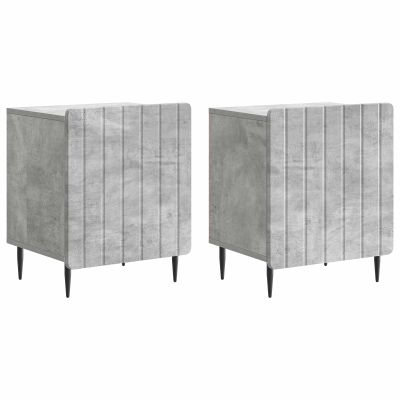 vidaXL Nočný stolík 2 pcs Betónovo sivá 43 x 34,5 x 52 cm