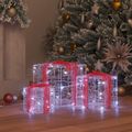 vidaXL Darčeková Škatľa 3 ks Studená biela 20 x 20 x 20 cm Akryl