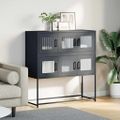 vidaXL Komoda antracitová 100,5x39x107 cm oceľ valcovaná za studena