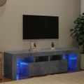 vidaXL TV skrinka s LED svetlami, betónovo sivá 140x36,5x40 cm