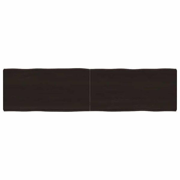 vidaXL Stolová doska tmavohnedá 160x40x(2-6)cm ošetrený masív hrany