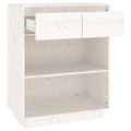 vidaXL Konzolová skrinka biela 60x34x75 cm masívna borovica