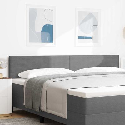vidaXL LED hlavová doska Svetlosivá 200 cm Kordúrová tkanina