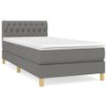 vidaXL Boxspring posteľ s matracom tmavosivá 90x200 cm látka