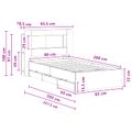 vidaXL Posteľový rám s úložným priestorom a čelom Biela 80 x 200 cm