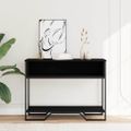 vidaXL Konzolový stolík čierny 100x35x74,5 cm kompozitné drevo