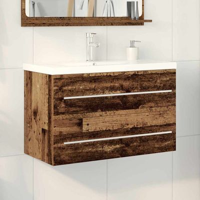 vidaXL Kúpeľňová skrinka pod umývadlo Nástenný 2 pcs 80 x 38,5 x 48 cm