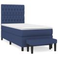 vidaXL Boxspring posteľ s matracom modrá 100x200 cm látka