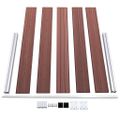 vidaXL Záhradný plot WPC 353x106 cm hnedý