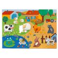 Obrovské hmatové puzzle Farma 12 ks