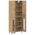 vidaXL Highboard 2 ks Staré drevo 69,5 x 34 x 180 cm Kompozitné drevo