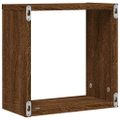 vidaXL Nástenné police 2 ks hnedý dub 30x15x30 cm
