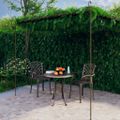 vidaXL Záhradná pergola, starožitná hnedá 4x3x2,5 m, železo