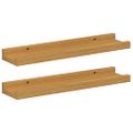 vidaXL Stenná polica Nástenná montáž 2 ks Béžová 40 x 9 x 3 cm
