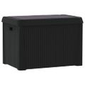vidaXL Záhradný úložný box s podsedákom antracitový 125 l PP