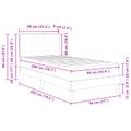 vidaXL Rám postele s matracom s čelnou doskou Modrá 90 x 200 cm Látka