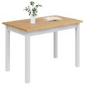 VidaXL Jedálenský stôl EKAI Biela 112 x 70 x 76,5 cm Borovicový masív