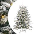 vidaXL Umelý Sklápací Vianočný Stromček Biela 150 cm PE a PVC