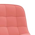 vidaXL Otočná jedálenská stolička ružová zamatová